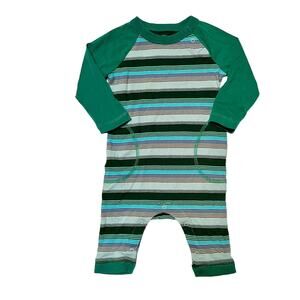 Tea Collection Striped Raglan Romper 3-6m